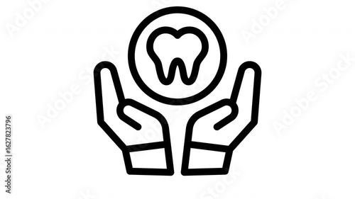 dental care minimalist line animation