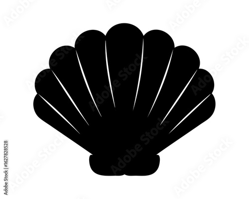 Sea Shell Silhouette Vector, Seashell icon vector, Seashell silhouette
