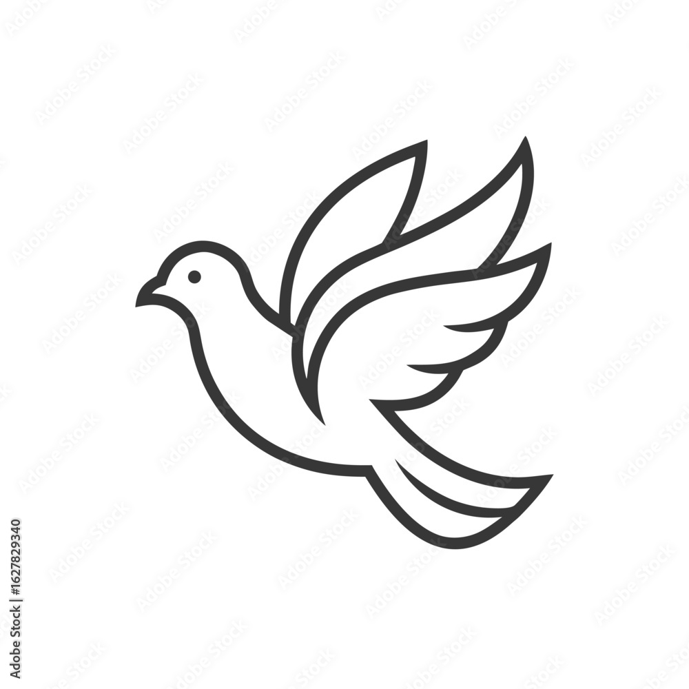 Fototapeta premium dove of peace vector