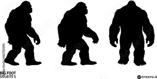 Bigfoot Silhouettes Vector Set" vector bundle