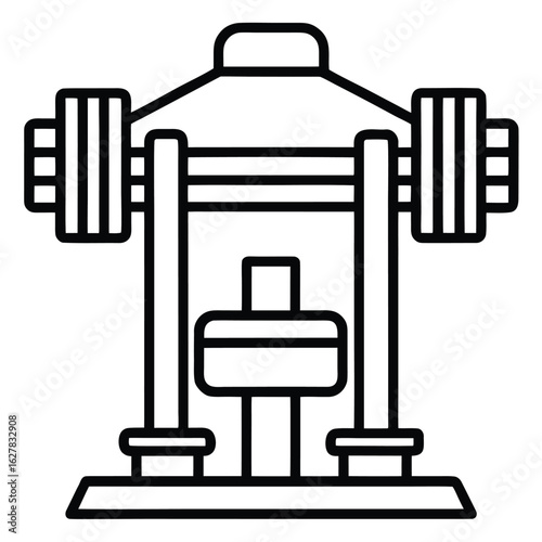 Weightlifting equipment with barbells and bench gym equipment weights