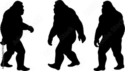 Bigfoot Silhouettes Vector Set"