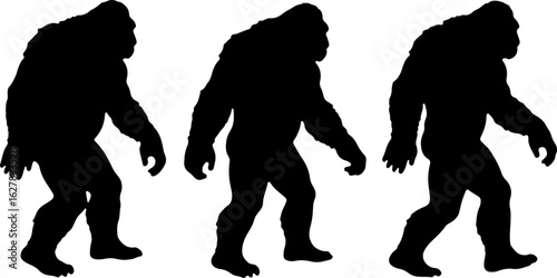 Bigfoot Silhouettes Vector Set"