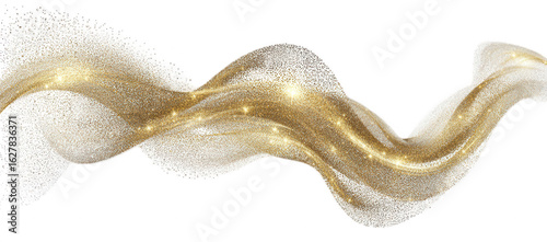 Gold and white flowing fabric