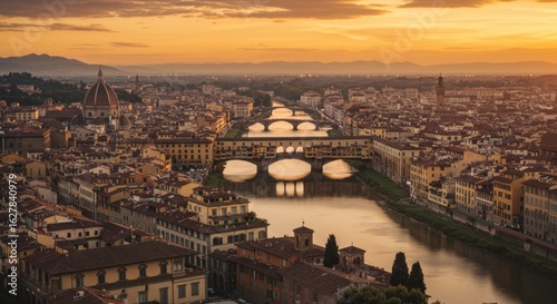 Cityscape at golden hour