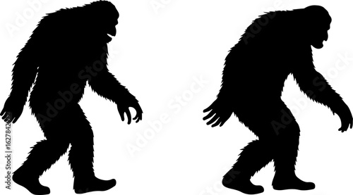 Bigfoot Silhouettes Vector Set" vector bundle