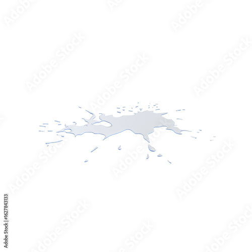 Принти на полотні Water Puddle Splash Effect Isolated on Transparent Background