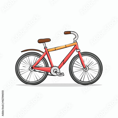 Whimsical bicycle illustration with vintage charm evoking memories of carefree childhood days