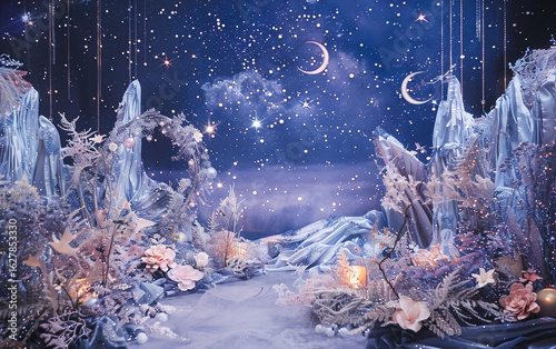 Celestial Oasis: Wedding Stage with Celestial Theme