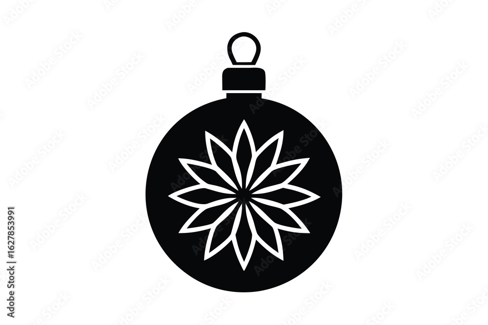 Fototapeta premium christmas ornament ball vector icon