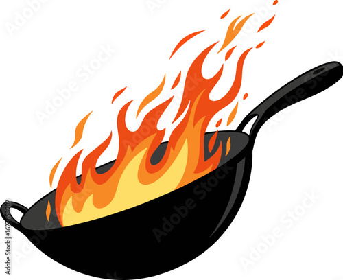Flaming Wok: Culinary Art & Intense Heat