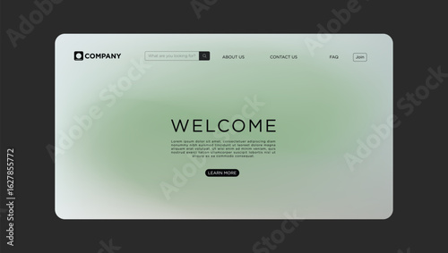 Sleek website template welcomes users with clean modern design and intuitive navigation features