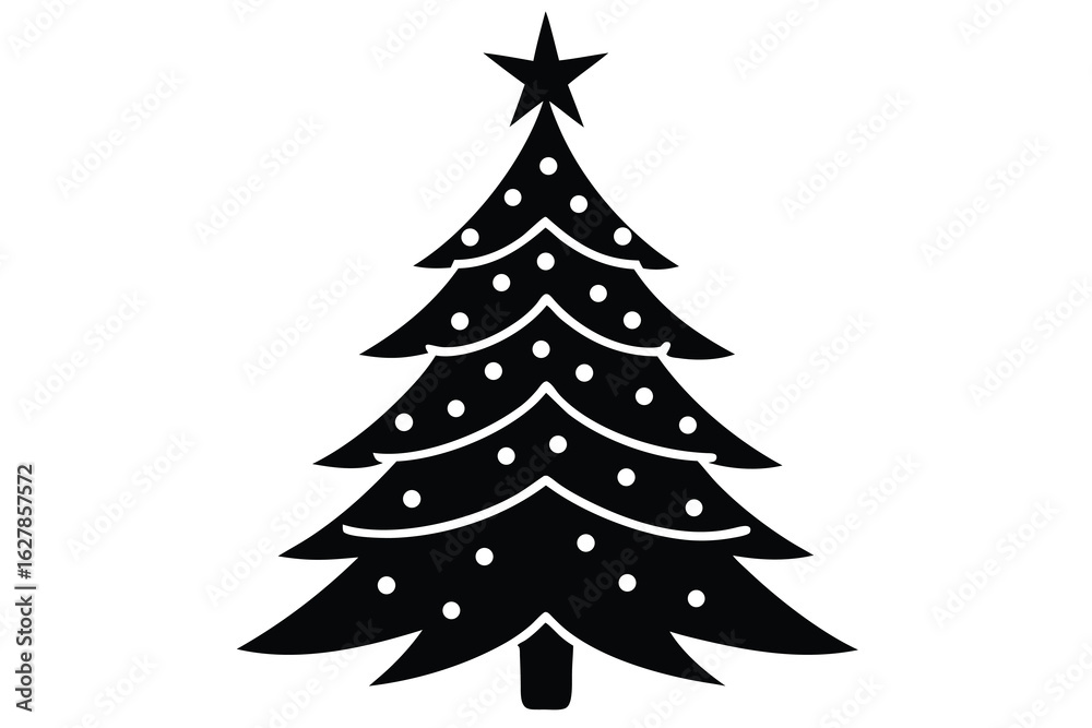 Fototapeta premium christmas tree vector icon