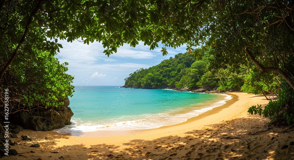 tropical beach with palm trees tropical beach with palm trees