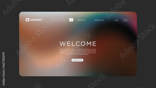 Modern website template with vibrant colors and clean design ready for your business brand vision