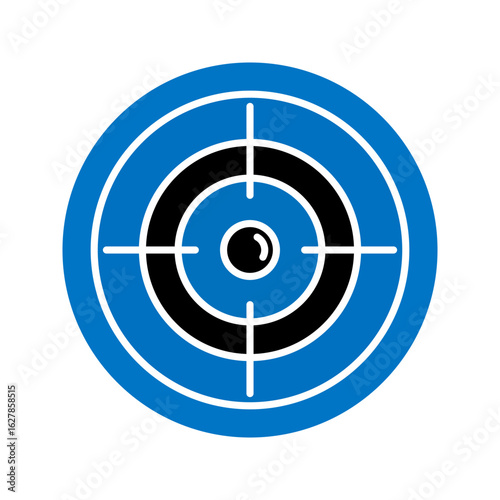  Target and Goal icons. Editable line vector. Symbol of a gun sight, purpose with a red arrow in the middle. Group pictogram.