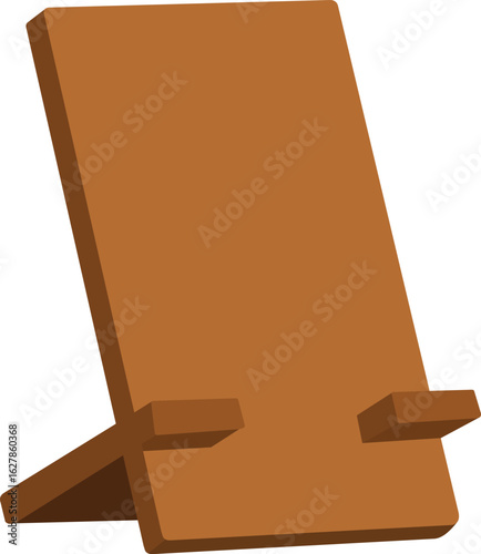 Elegant wooden stand designed for tablets and phones in a minimalist style for modern homes