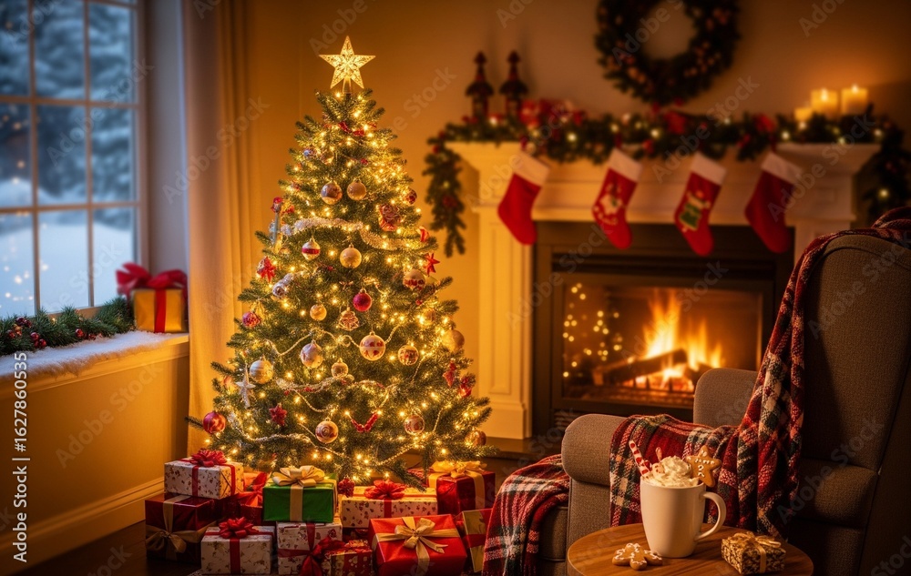 Obraz premium christmas table setting