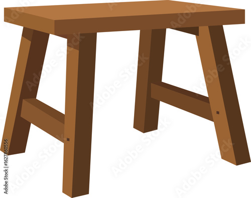 Handcrafted wooden stool perfect for rustic decor or a charming accent piece in your home today