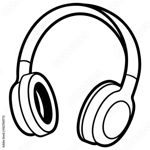 Stylized Headphones Vector Design