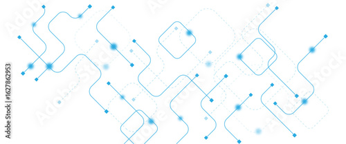 Abstract futuristic technology background. Technology background with crossed lines and dots.