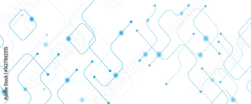 Abstract futuristic technology background. Technology background with crossed lines and dots.