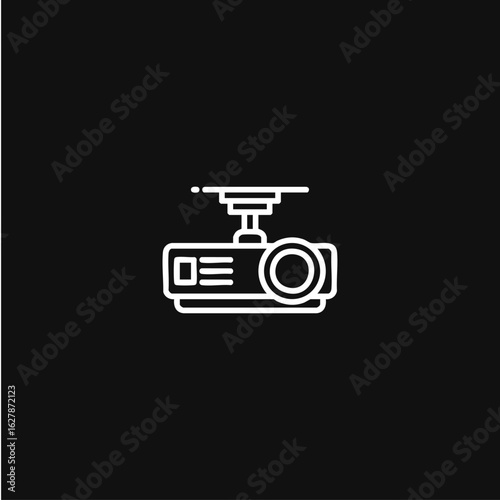 Projector icon logo flat vector design