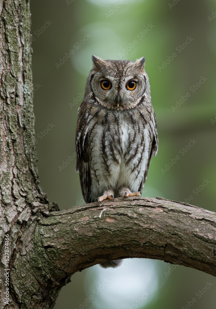 Fototapeta premium Owl perched on a branch