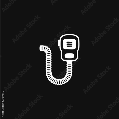 Walkie talkie icon logo flat vector design