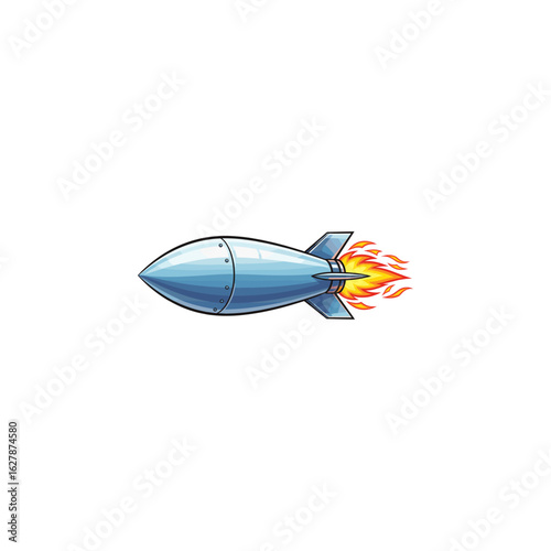 Missile icon logo flat vector design