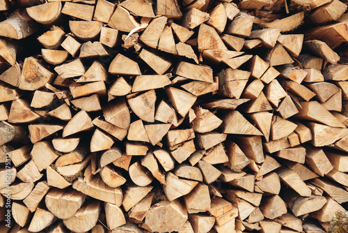 Wallpaper Mural Firewood in a stack Torontodigital.ca