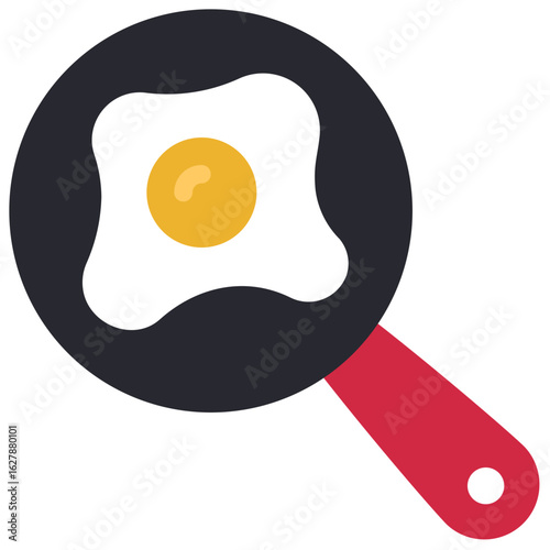 fried egg vector illustration