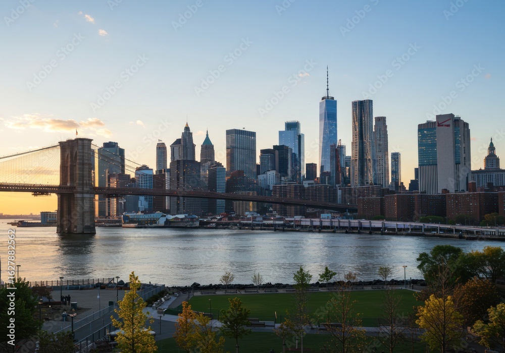 Obraz premium NYC Skyline at Sunset