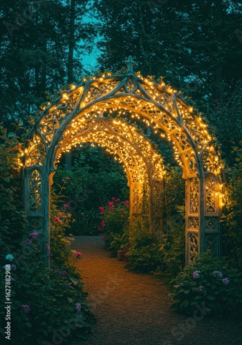 Illuminated Garden Archway