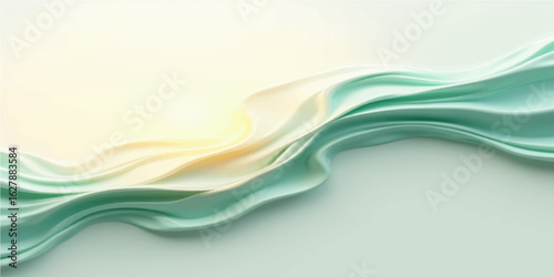 Abstract colorful smoke waves flowing smoothly on white background digital vector design wallpaper