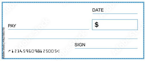 Presentation Check Template Giant Large Donor Check for Business. Vector