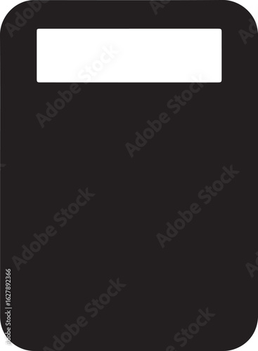  Calculator icon in silhouette white background.