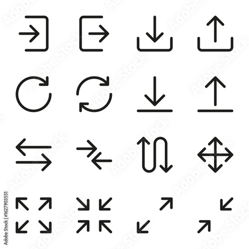 Black Marketing Icon collection vector illustration mega icons