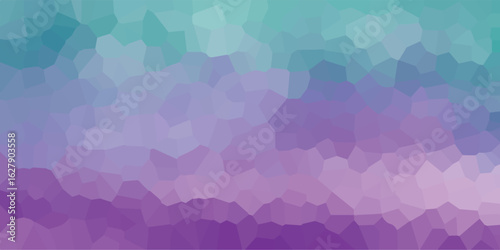 Abstract crystalized gradient illustration featuring shades of purple teal and lavender perfect for backgrounds and design projects