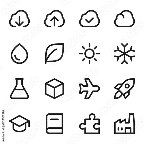 Black Marketing Icon collection vector illustration mega icons
