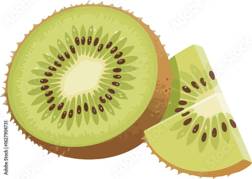 kiwi fruit isolated on white background