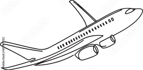 airplane flying Vector Illustration