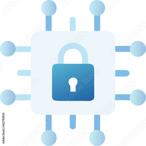 lock icon on internet button password 3d close business technology