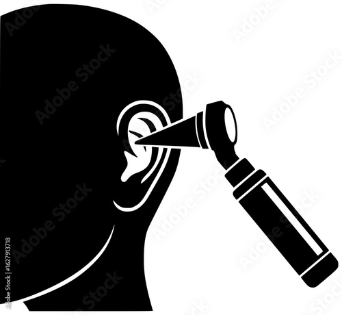 Otoscope examination of the ear and inner eardrum view analysis procedure diagnosis treatment observation evaluation surgeryCallCheck