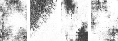 Grunge Texture & Pattern Collection – set Diagonal Stripes Black and white scratched grunge isolated and Vector Design transparent background