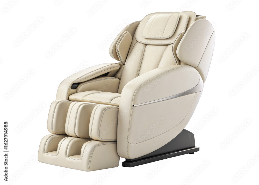 Naklejka premium Massage chair isolated on a transparent background.
