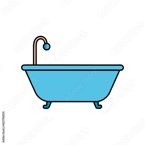 bath tub with bath accessories