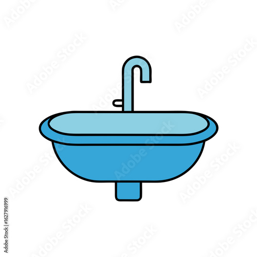 vector illustration of a bathroom sink