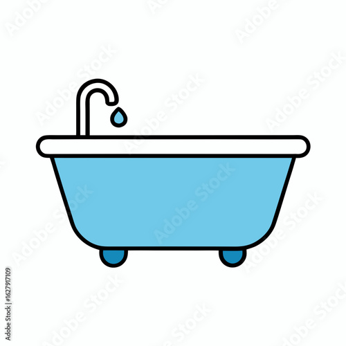 bath tub with bath accessories