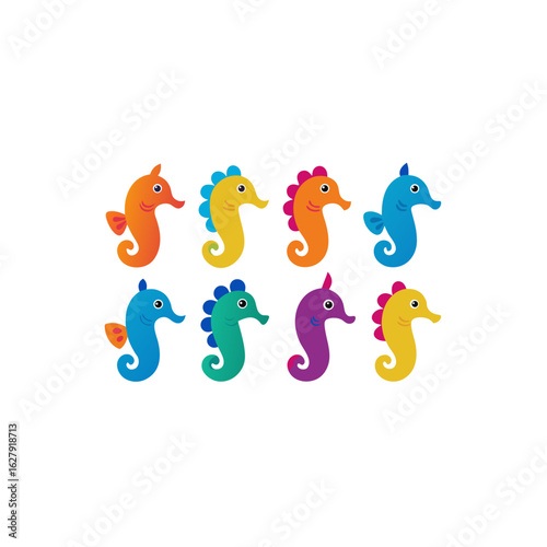  different seahorse rocker set   